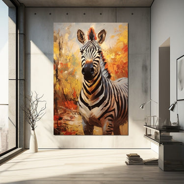 Zebra Abstract Acrylic Painting